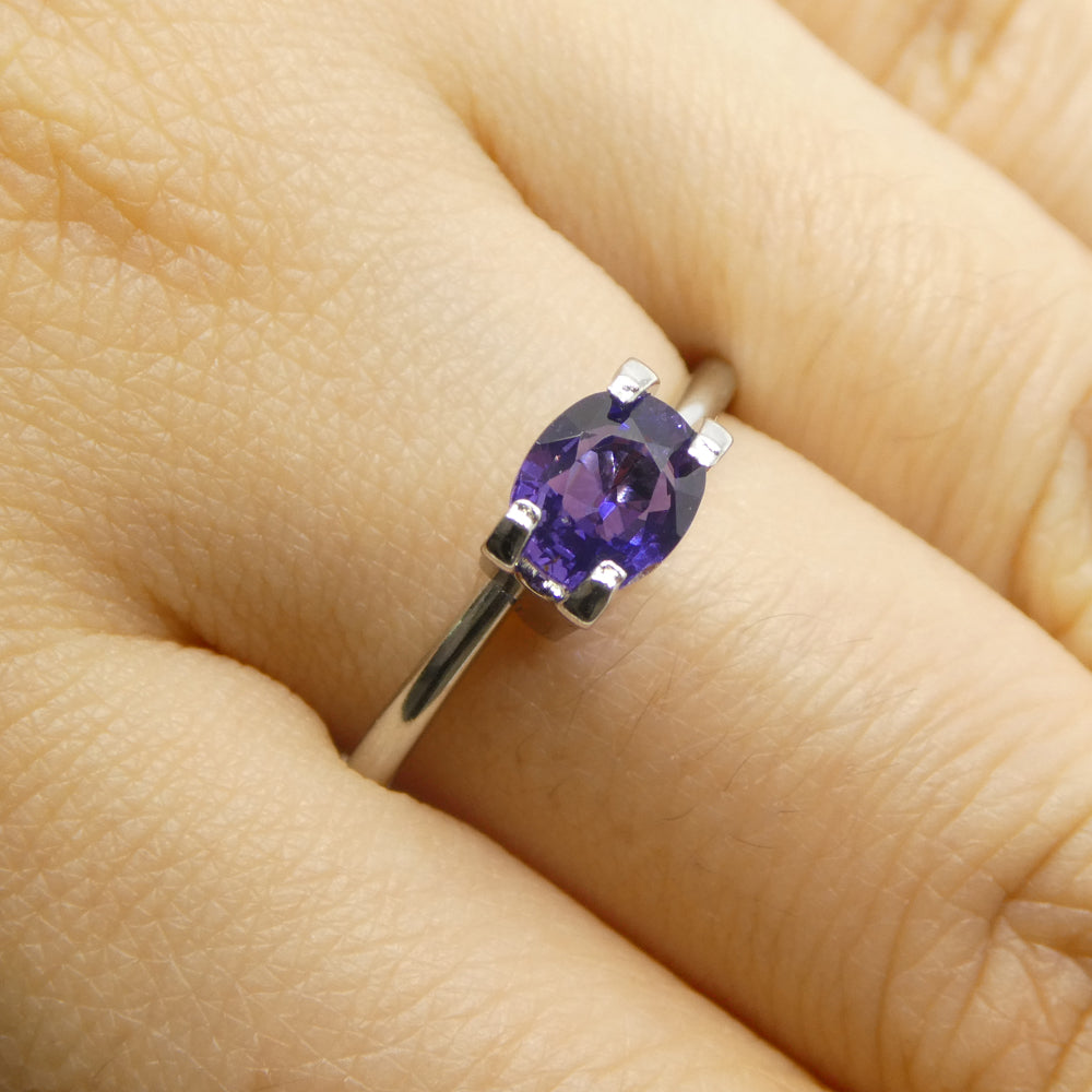 1.07ct Oval Purple Sapphire from Madagascar, unheated natural gemstone by SkyJems, premium Canadian colored gem specialists