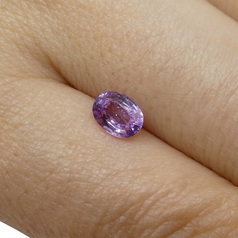 0.77ct Oval Purple Sapphire from Madagascar Unheated