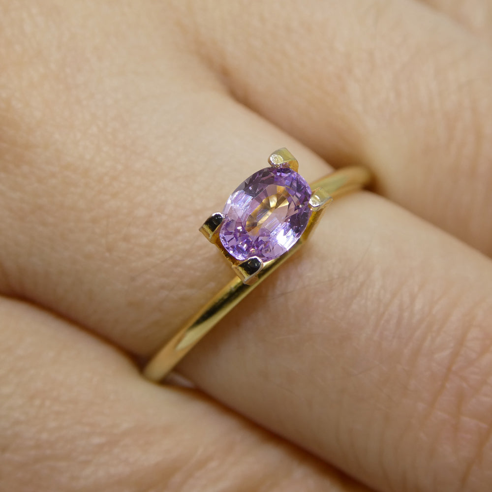 0.77ct Oval Purple Sapphire from Madagascar, unheated natural gemstone by SkyJems Canadian gem specialists