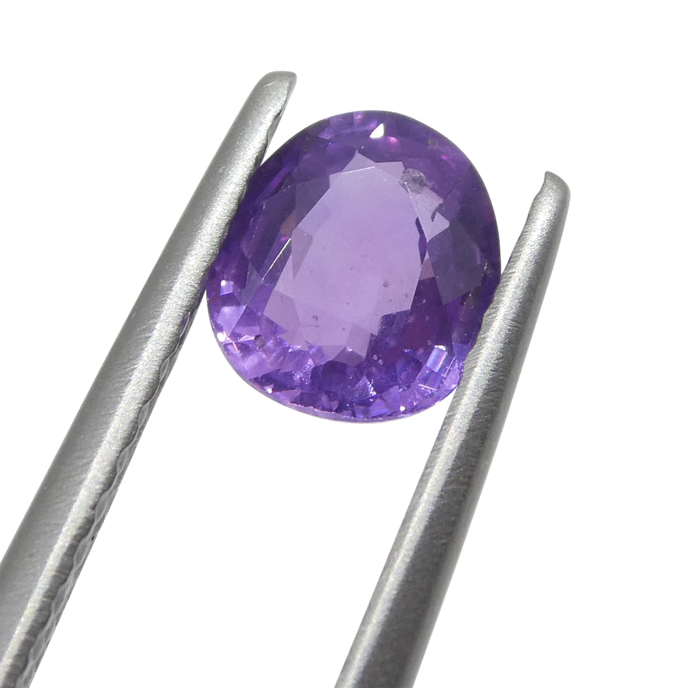 0.79ct Cushion Purple Sapphire from Madagascar, unheated natural gemstone by SkyJems Canadian gem specialists