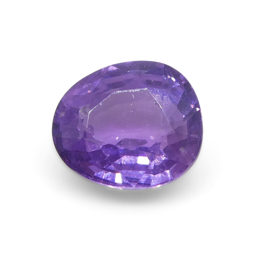 0.79ct Cushion Purple Sapphire from Madagascar, unheated natural gemstone by SkyJems Canadian gem specialists