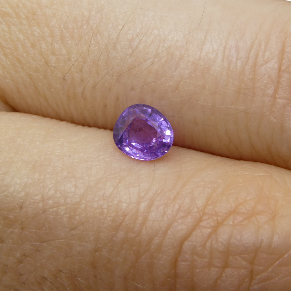0.79ct Cushion Purple Sapphire from Madagascar, unheated natural gemstone by SkyJems Canadian gem specialists