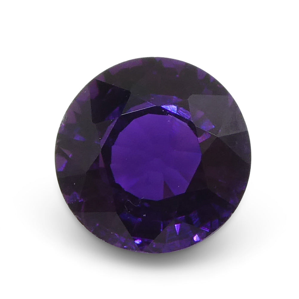 1.01ct Round Purple Sapphire from East Africa, Unheated - Skyjems Wholesale Gemstones