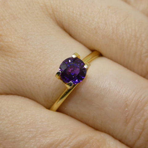 1.01ct Round Purple Sapphire from East Africa, Unheated