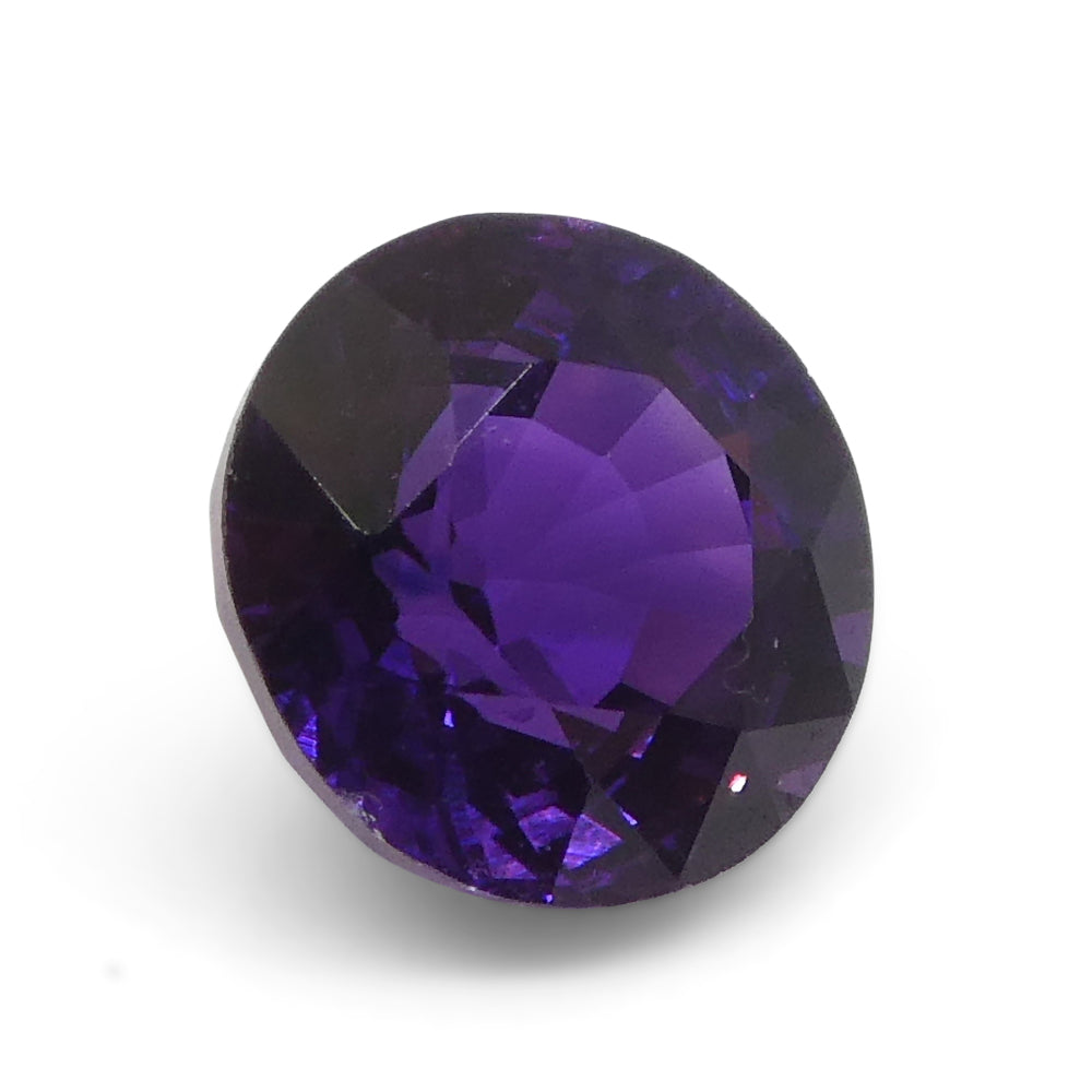 1.01ct Round Purple Sapphire from East Africa, Unheated - Skyjems Wholesale Gemstones