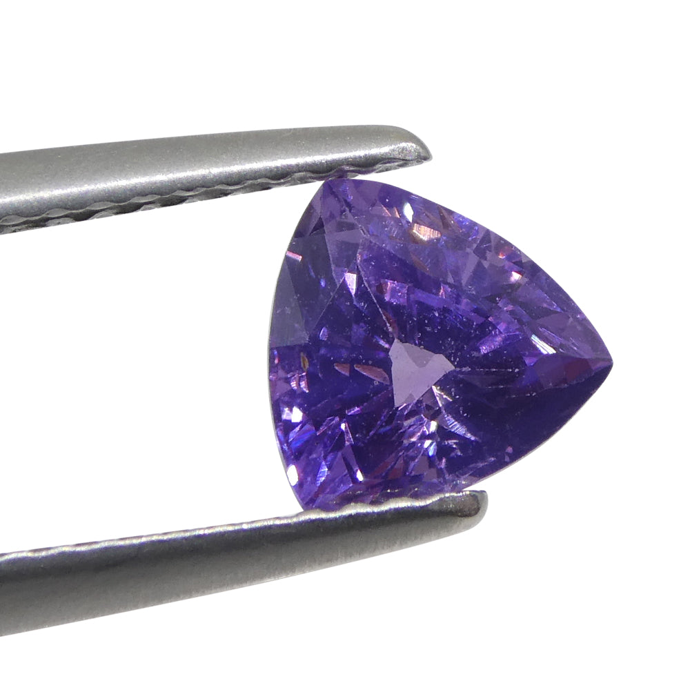 1.44ct Trillion Purple Sapphire from East Africa, Unheated - Skyjems Wholesale Gemstones