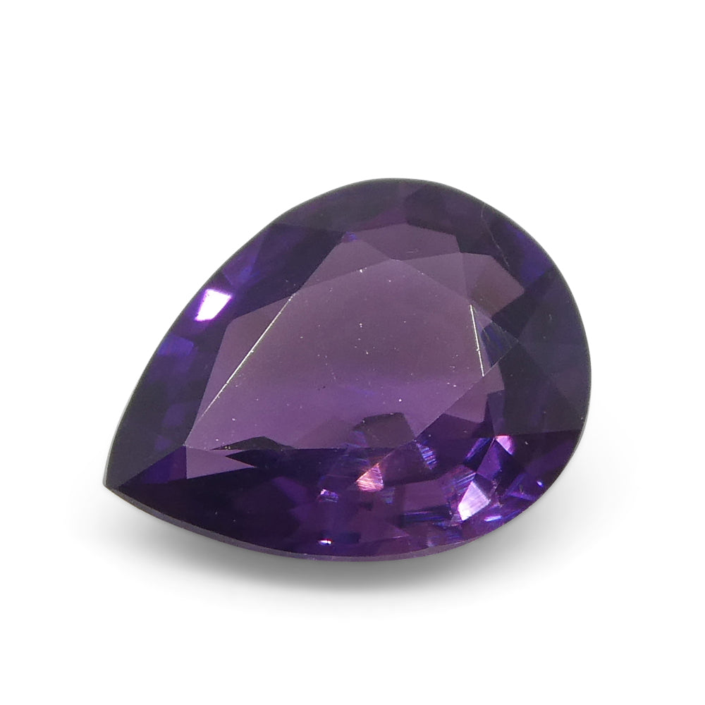 1.02ct Pear Purple Sapphire from East Africa, Unheated - Skyjems Wholesale Gemstones