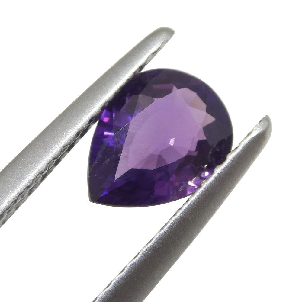 1.02ct Pear Purple Sapphire from East Africa, Unheated - Skyjems Wholesale Gemstones