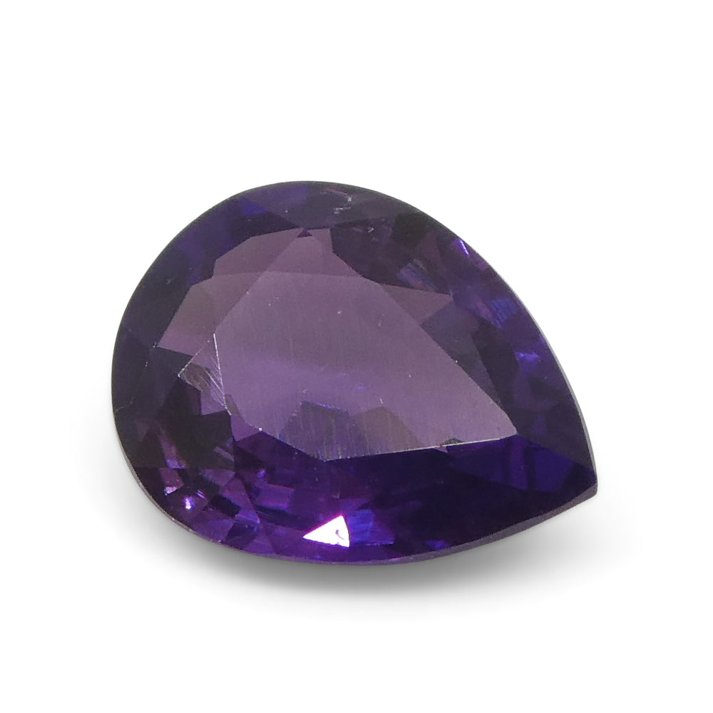 1.02ct Pear Purple Sapphire from East Africa, Unheated - Skyjems Wholesale Gemstones