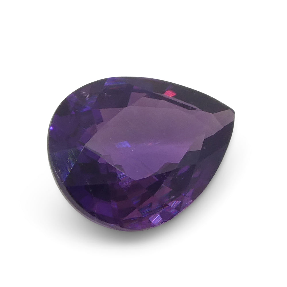 1.02ct Pear Purple Sapphire from East Africa, Unheated - Skyjems Wholesale Gemstones