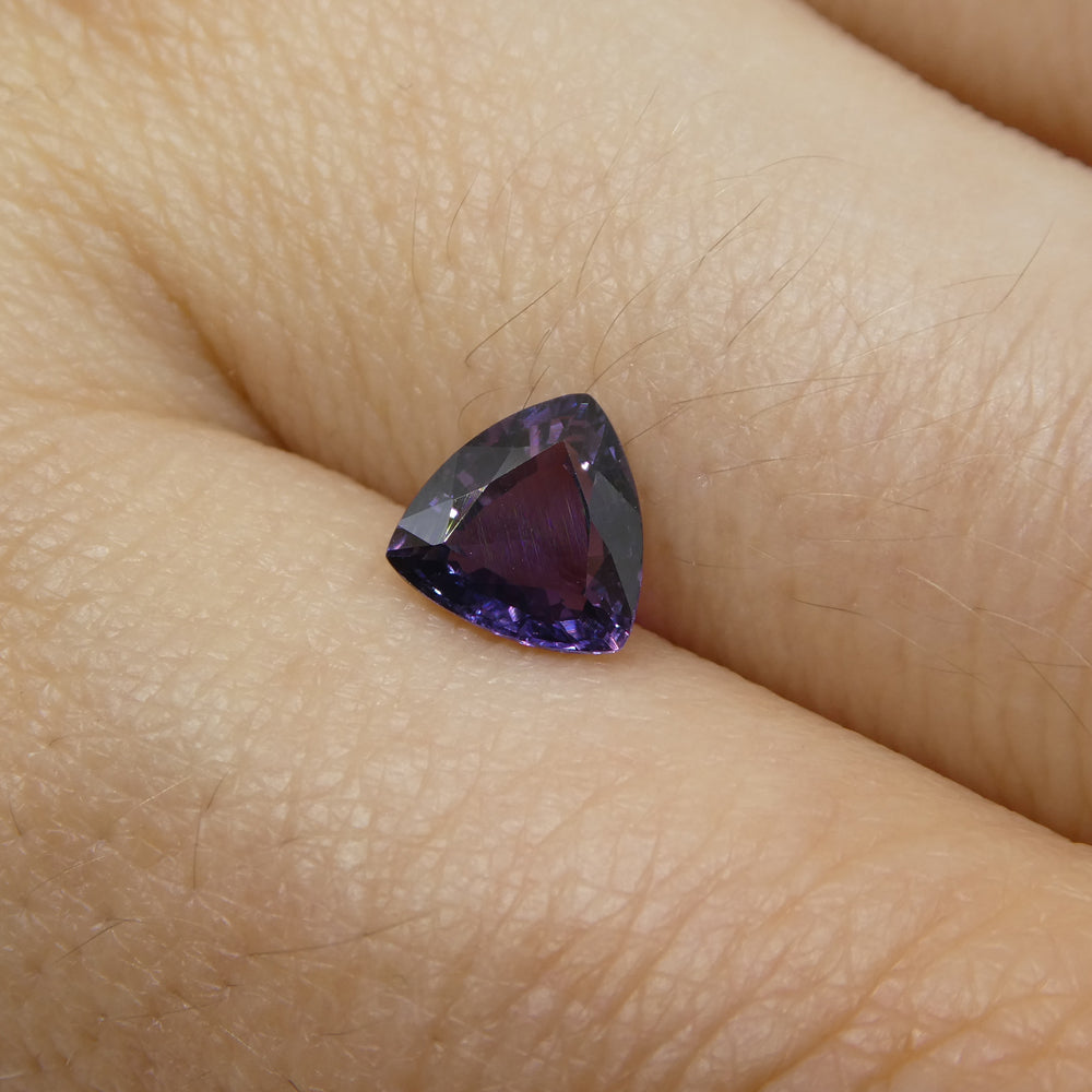 1.04ct Trillion Purple Sapphire from Madagascar - Unheated Natural Gem by SkyJems Canadian Gemstone Experts