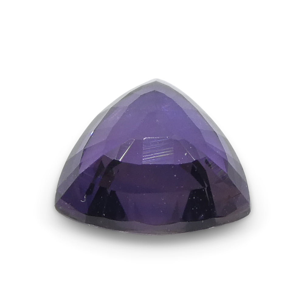 SkyJems 1.04ct Trillion Purple Sapphire from Madagascar, unheated natural gemstone with vibrant color and precision cut