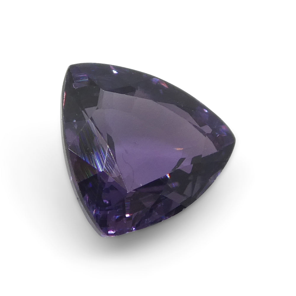 SkyJems 1.04ct Trillion Purple Sapphire from Madagascar, unheated natural gemstone with vibrant color and precision cut