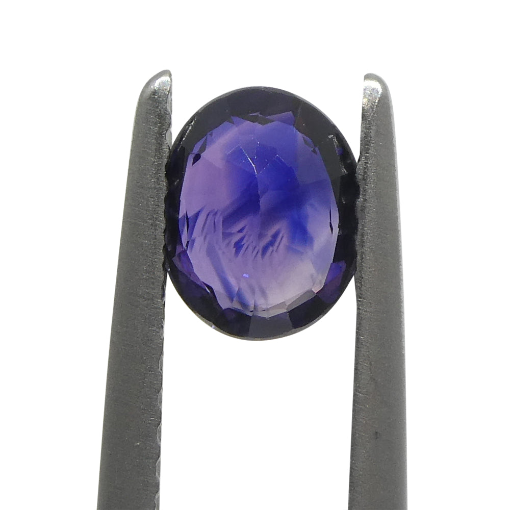 0.79ct Oval Blue Sapphire from Madagascar, unheated natural gemstone by SkyJems, rare violet-blue corundum