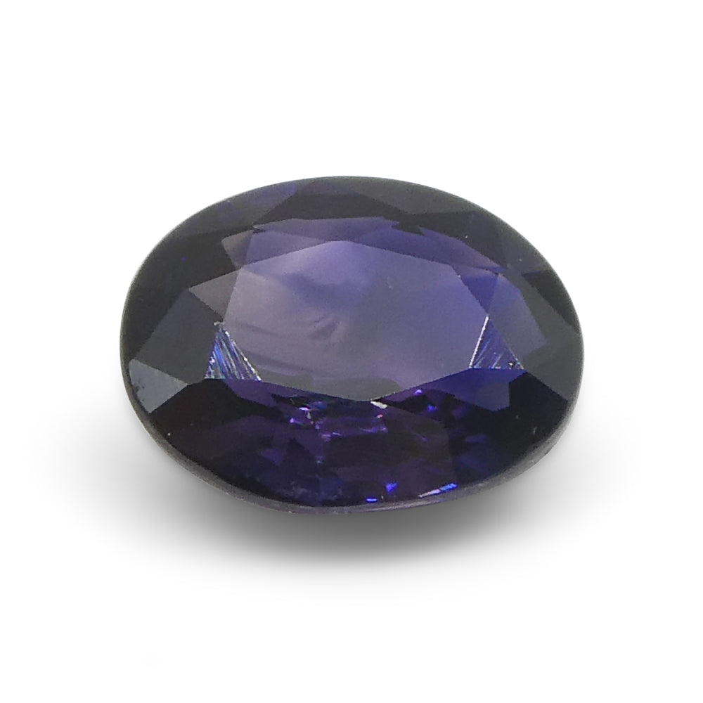 0.79ct Oval Blue Sapphire from Madagascar, unheated natural gemstone by SkyJems, rare violet-blue corundum