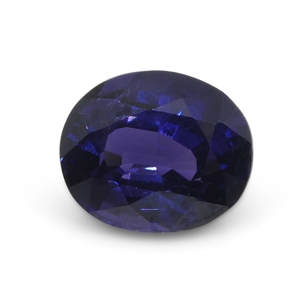 1.09ct Oval Violet Blue Sapphire from Madagascar Unheated - Skyjems Wholesale Gemstones