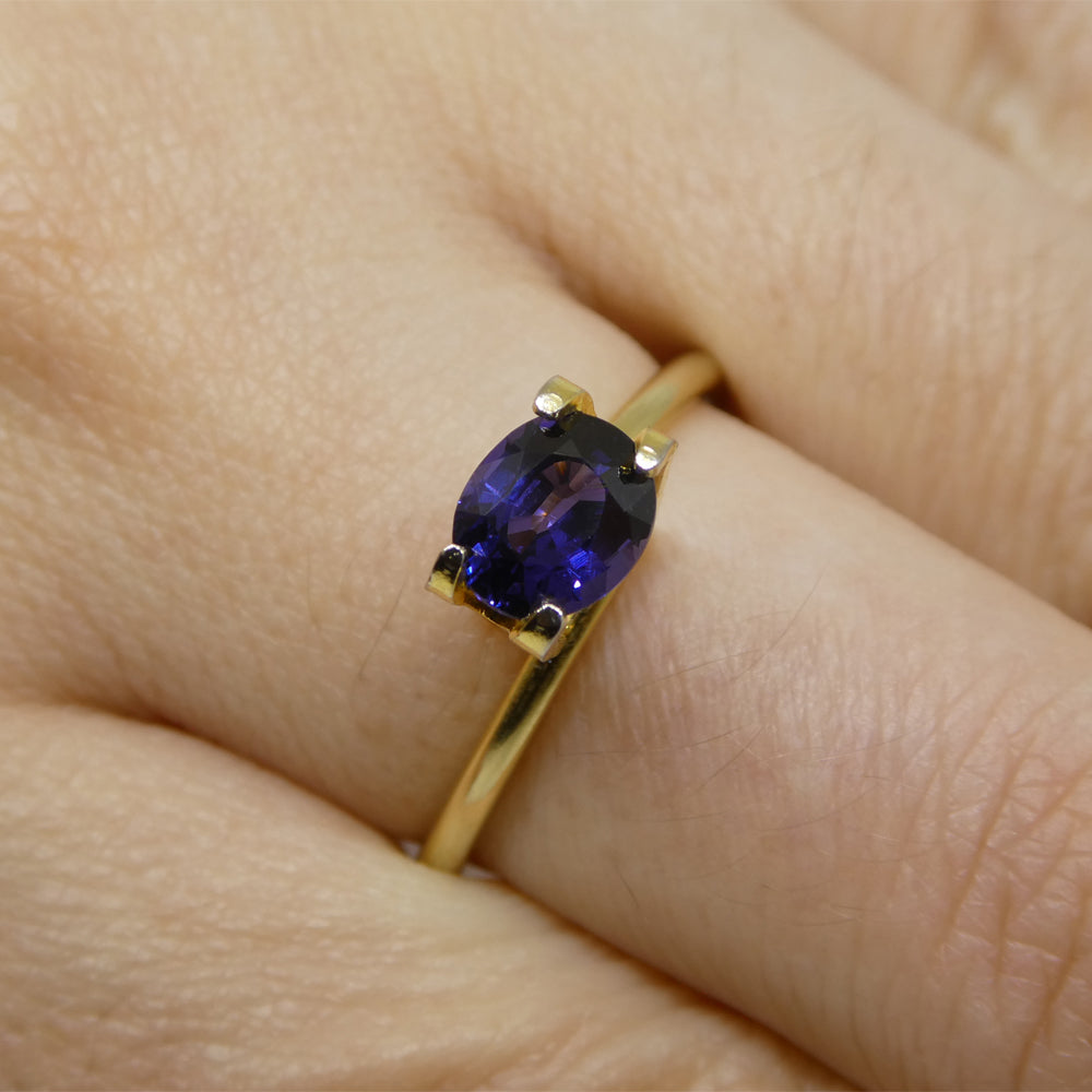 1.09ct Oval Violet Blue Sapphire from Madagascar Unheated - Skyjems Wholesale Gemstones