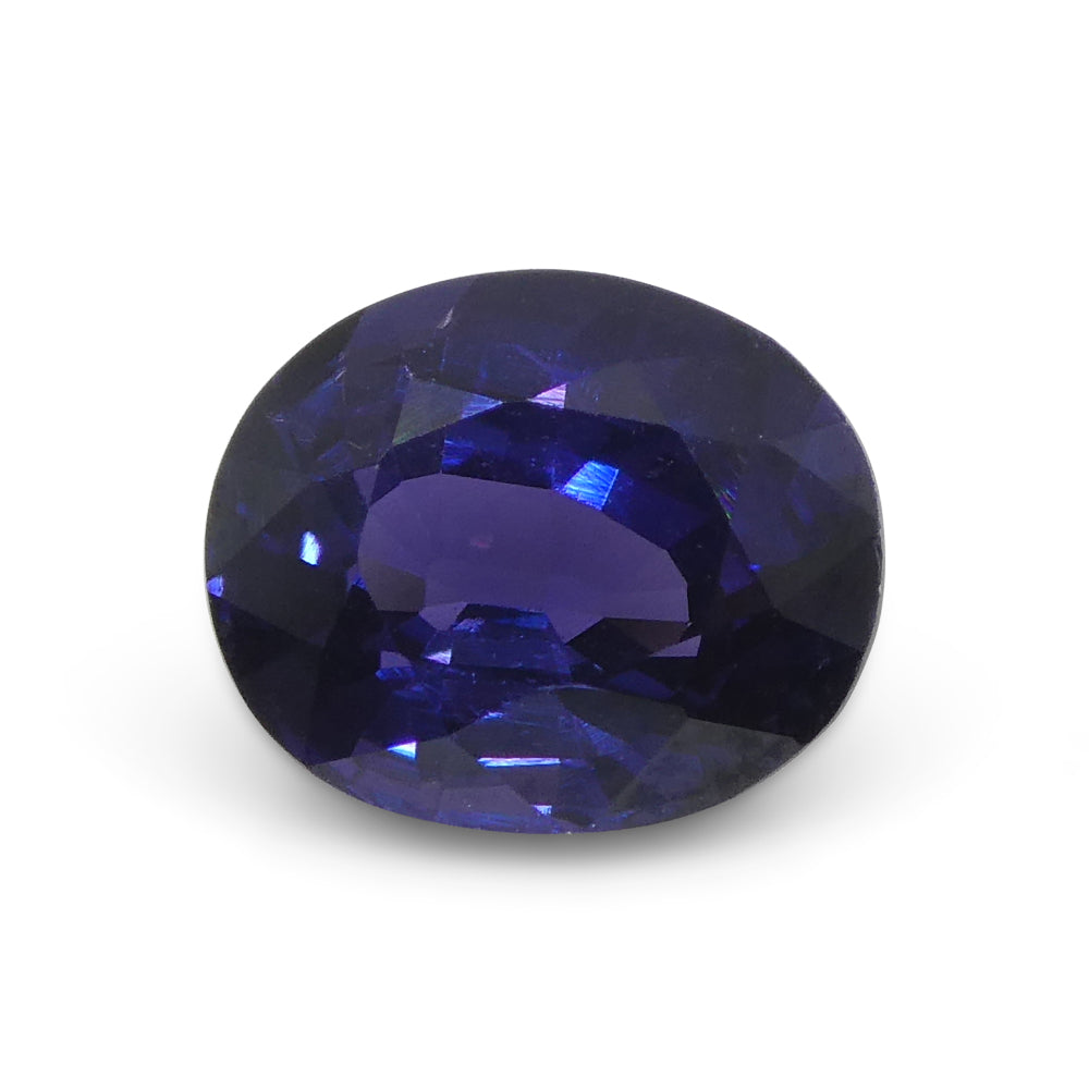 1.09ct Oval Violet Blue Sapphire from Madagascar Unheated - Skyjems Wholesale Gemstones