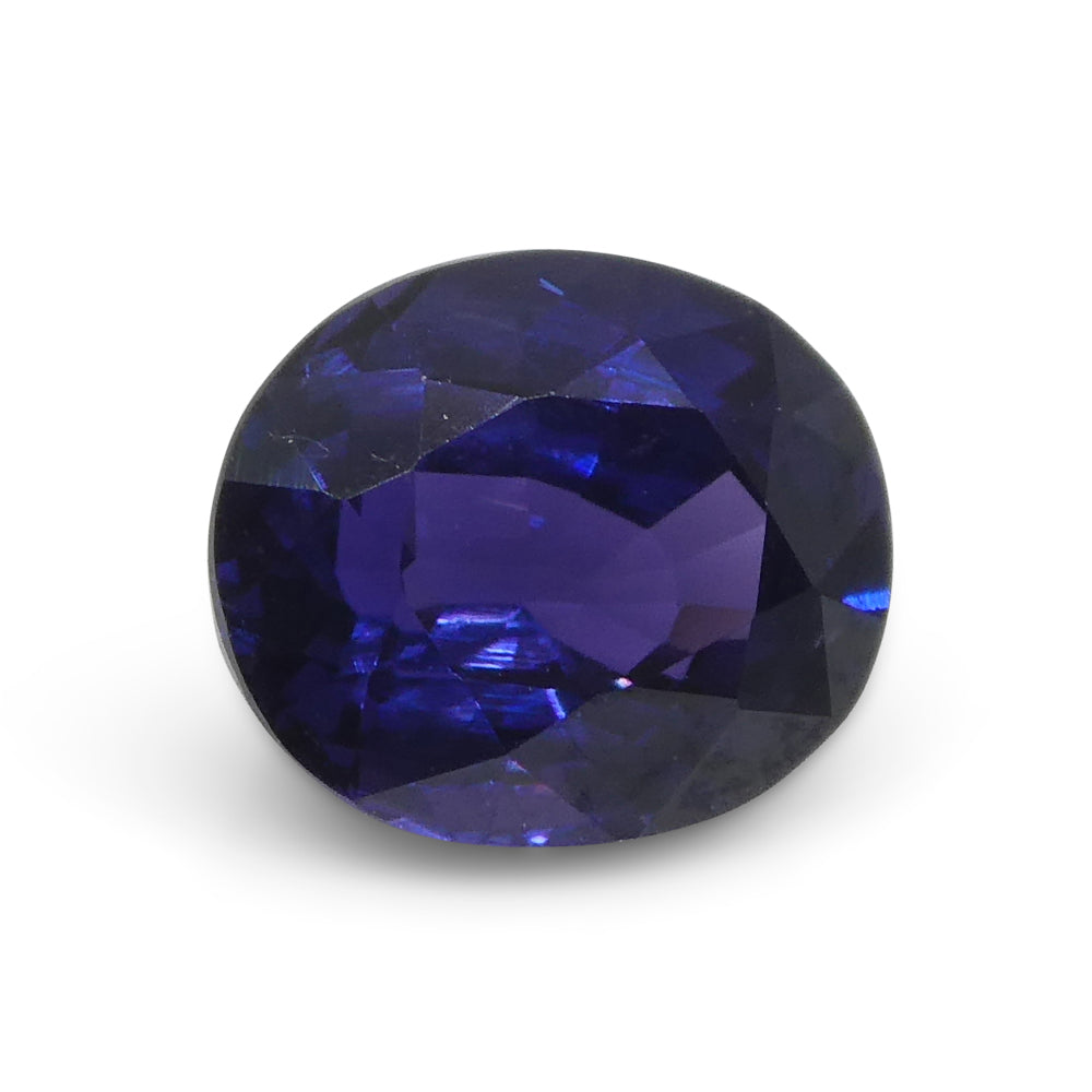 1.09ct Oval Violet Blue Sapphire from Madagascar Unheated - Skyjems Wholesale Gemstones