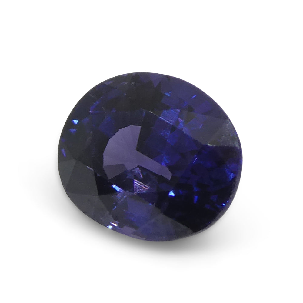 1.09ct Oval Violet Blue Sapphire from Madagascar Unheated - Skyjems Wholesale Gemstones