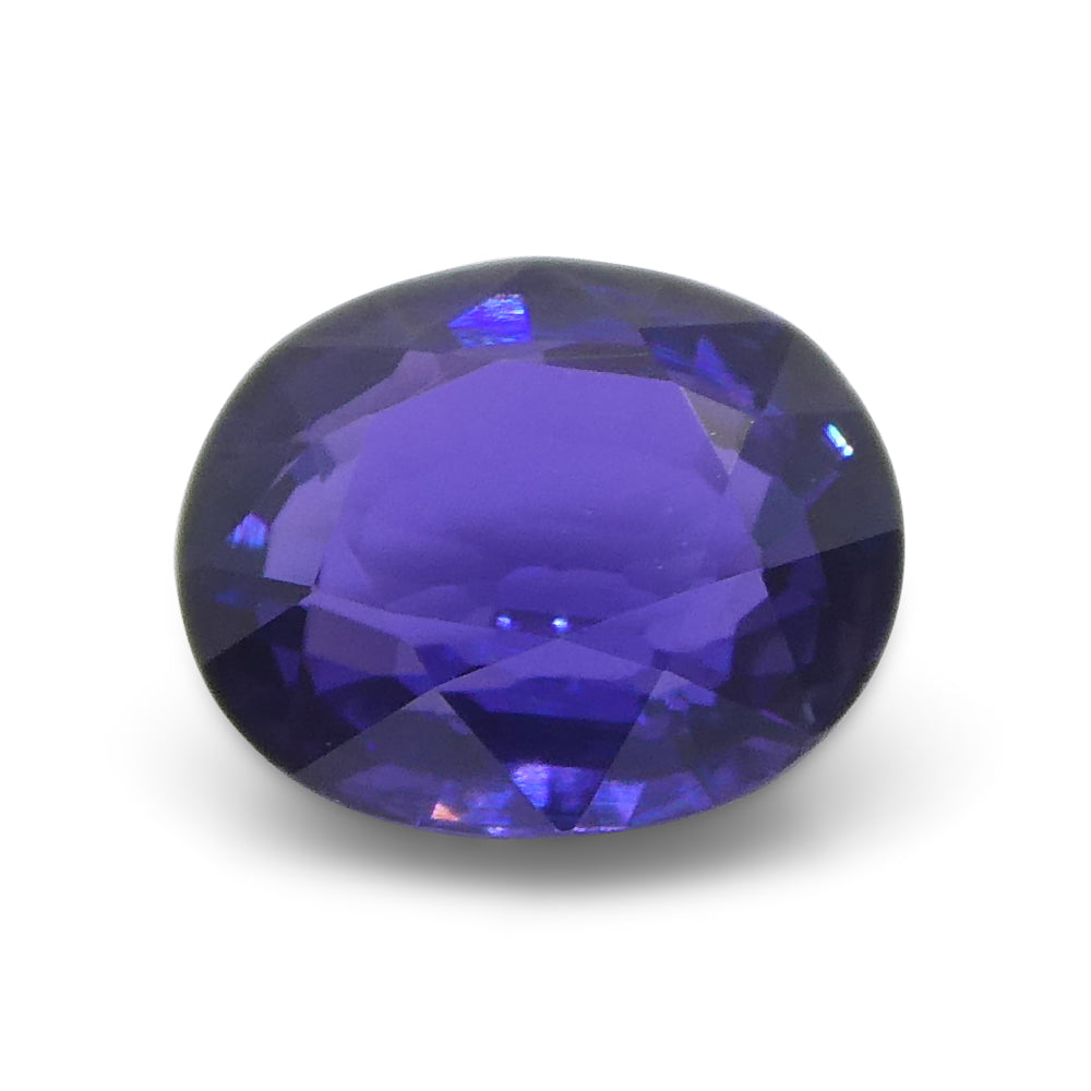 0.96ct Oval Purple Sapphire from Madagascar, unheated natural gemstone by SkyJems, premium Canadian colored gem specialists