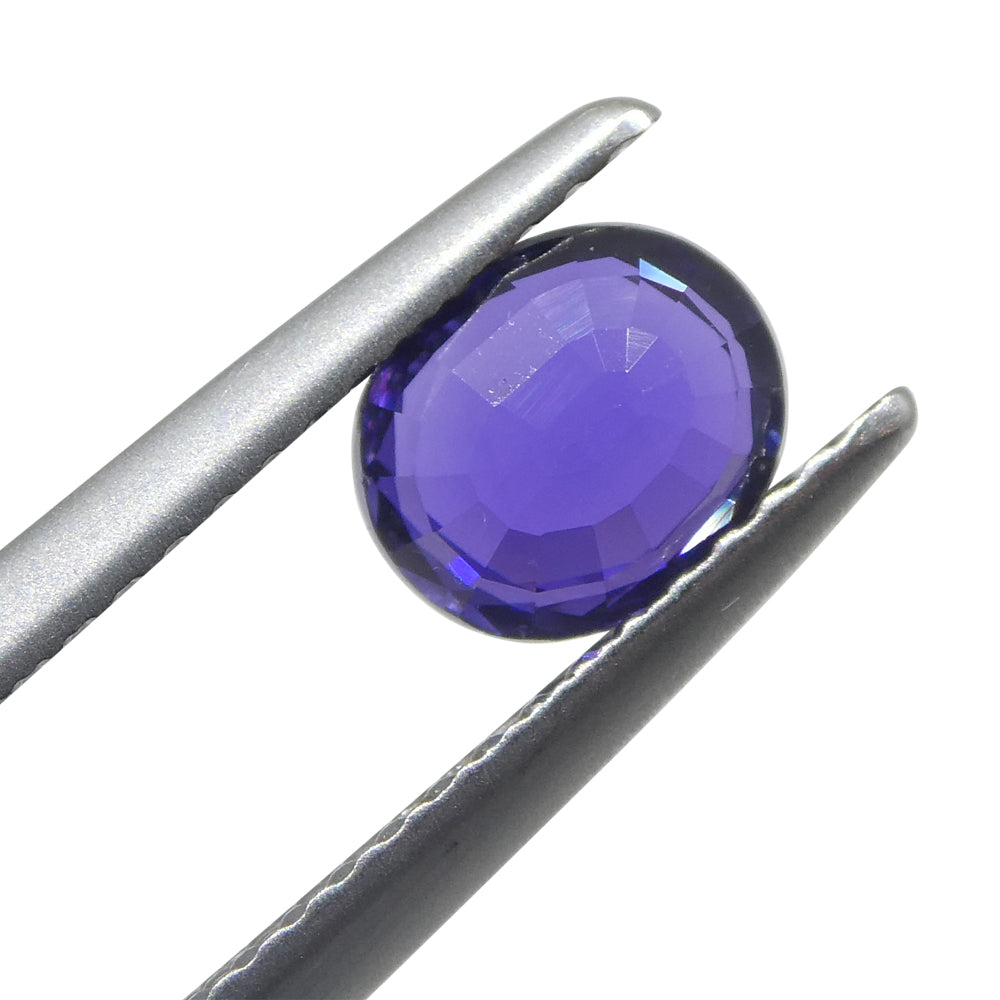 0.96ct Oval Purple Sapphire from Madagascar, unheated natural gemstone by SkyJems, rare collector-quality loose gem