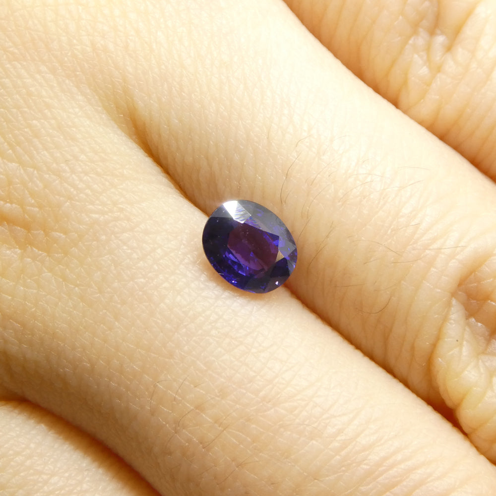 0.97ct Cushion Purple Sapphire from Madagascar, unheated natural gemstone by SkyJems Canadian gem specialists