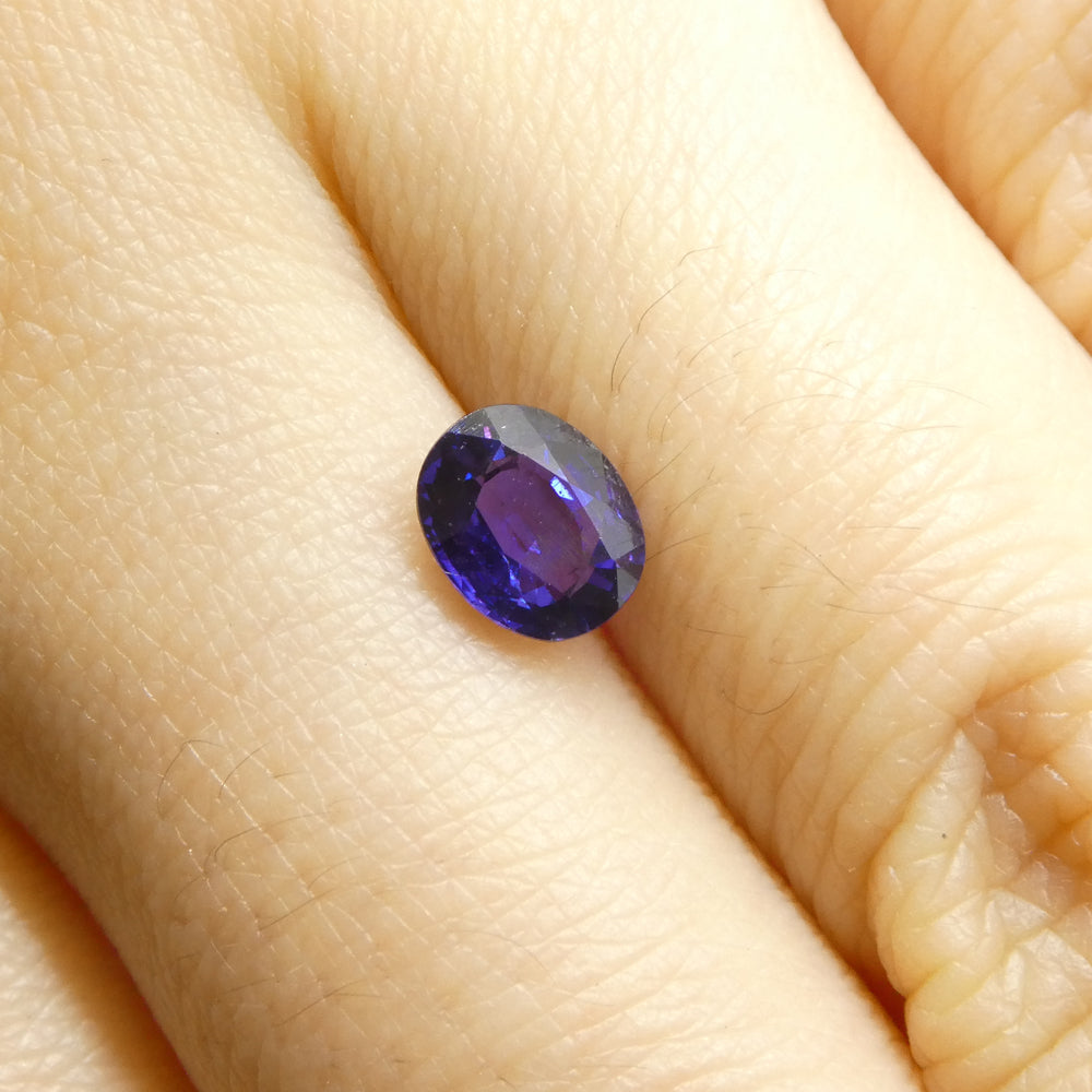 0.97ct Cushion Purple Sapphire from Madagascar, unheated natural gemstone by SkyJems Canadian gem specialists