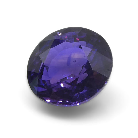 1.3ct Round Purple Sapphire from Madagascar, Unheated