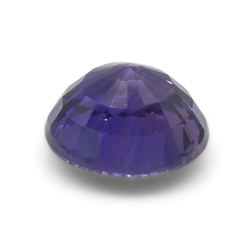 SkyJems 1.3ct Round Purple Sapphire from Madagascar, unheated natural gemstone with vibrant color and brilliant cut