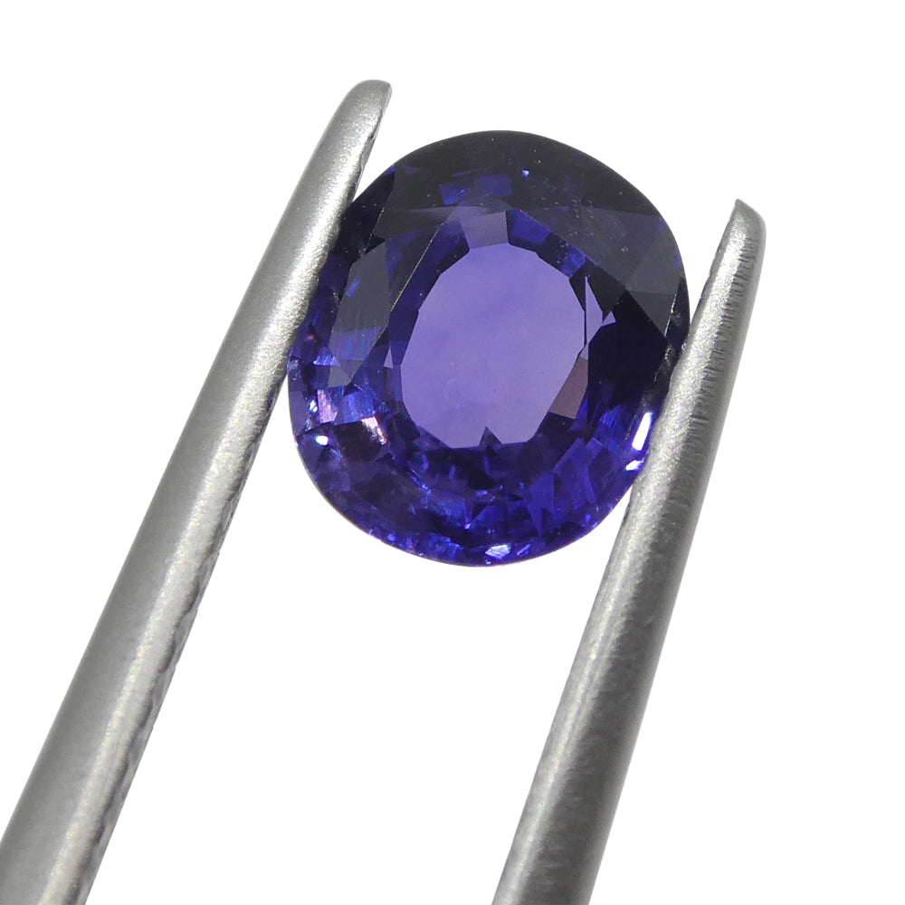 0.98ct Cushion Purple Sapphire from Madagascar, unheated natural gemstone by SkyJems Canadian gem specialists