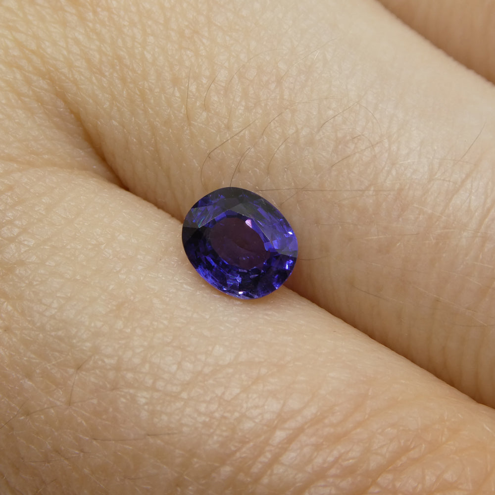 0.98ct Cushion Purple Sapphire from Madagascar Unheated - Skyjems Wholesale Gemstones