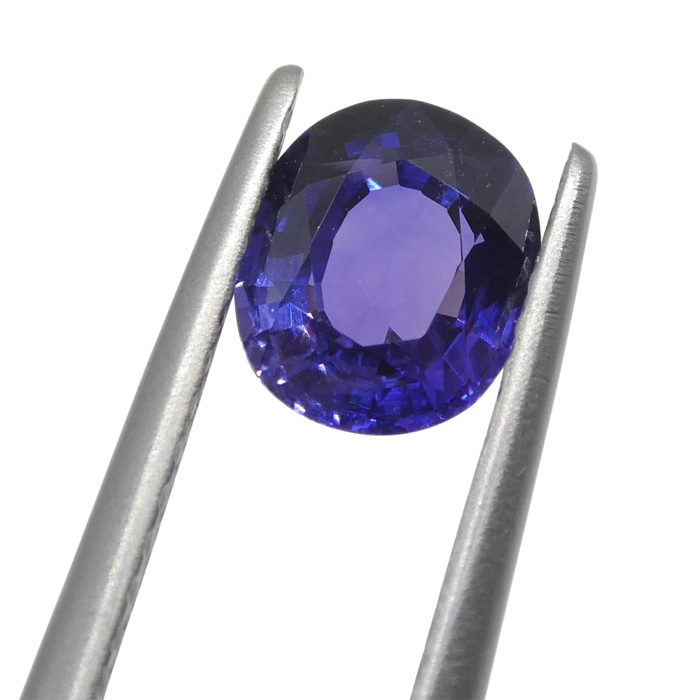 0.98ct Cushion Purple Sapphire from Madagascar Unheated - Skyjems Wholesale Gemstones