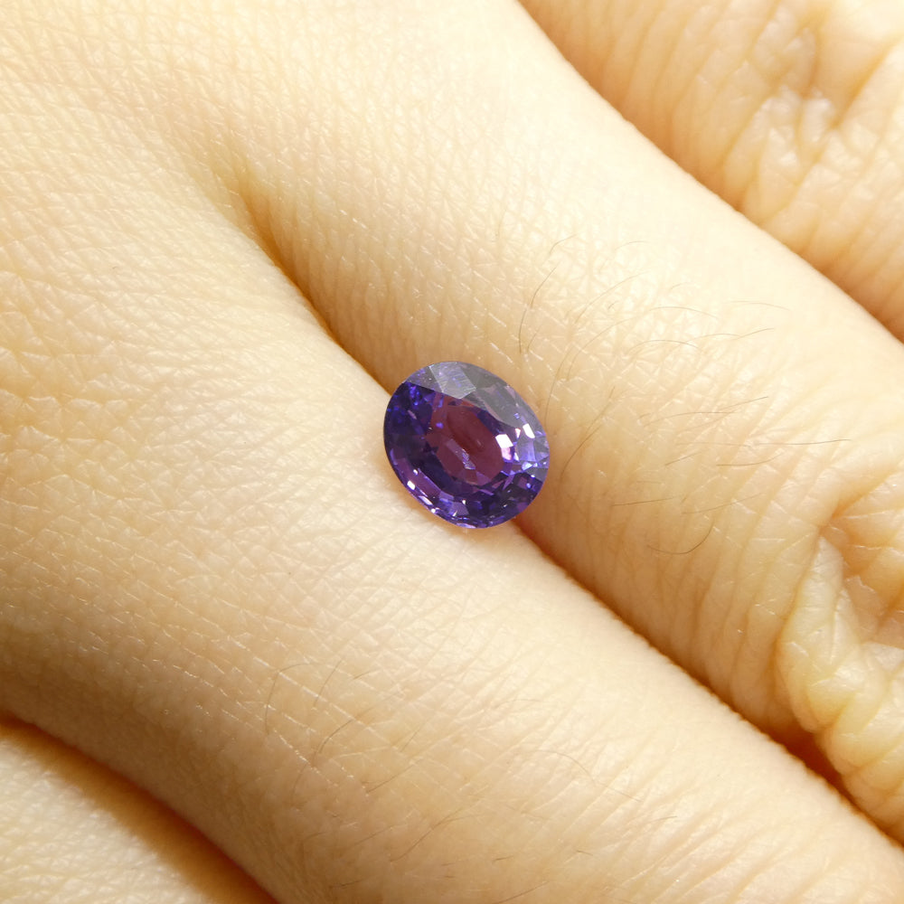 1.03ct Oval Purple Sapphire from Madagascar - Skyjems Wholesale Gemstones