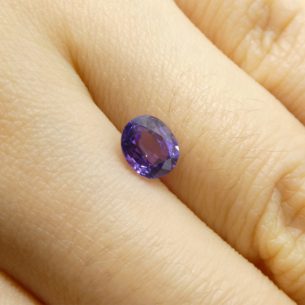 1.03ct Oval Purple Sapphire from Madagascar - Skyjems Wholesale Gemstones