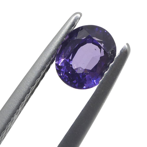 1.03ct Oval Purple Sapphire from Madagascar, Unheated