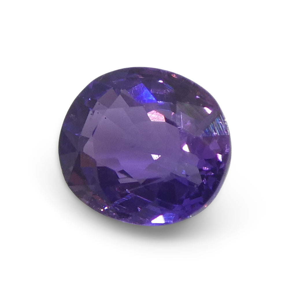 0.94ct Cushion Purple Sapphire from Madagascar Unheated - Skyjems Wholesale Gemstones