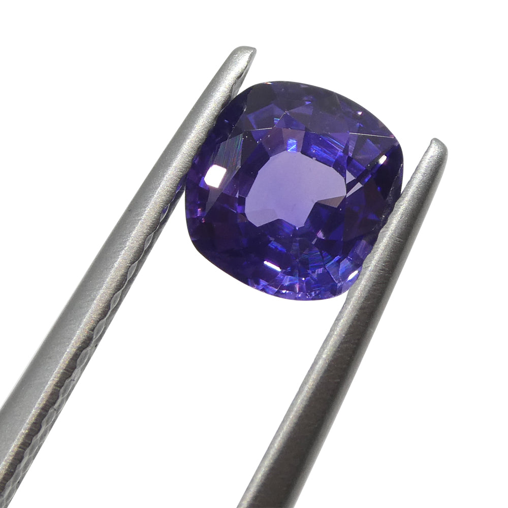 1.01ct Purple Sapphire from Madagascar, Square Cushion Cut | Unheated Natural Gem by SkyJems