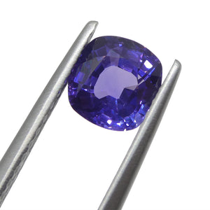 1.01ct Square Cushion Purple Sapphire from Madagascar Unheated - Skyjems Wholesale Gemstones