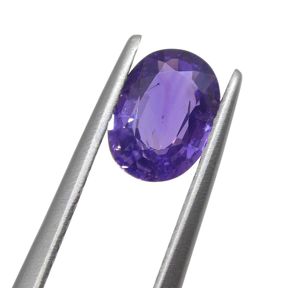 0.92ct Oval Purple Sapphire from Madagascar Unheated