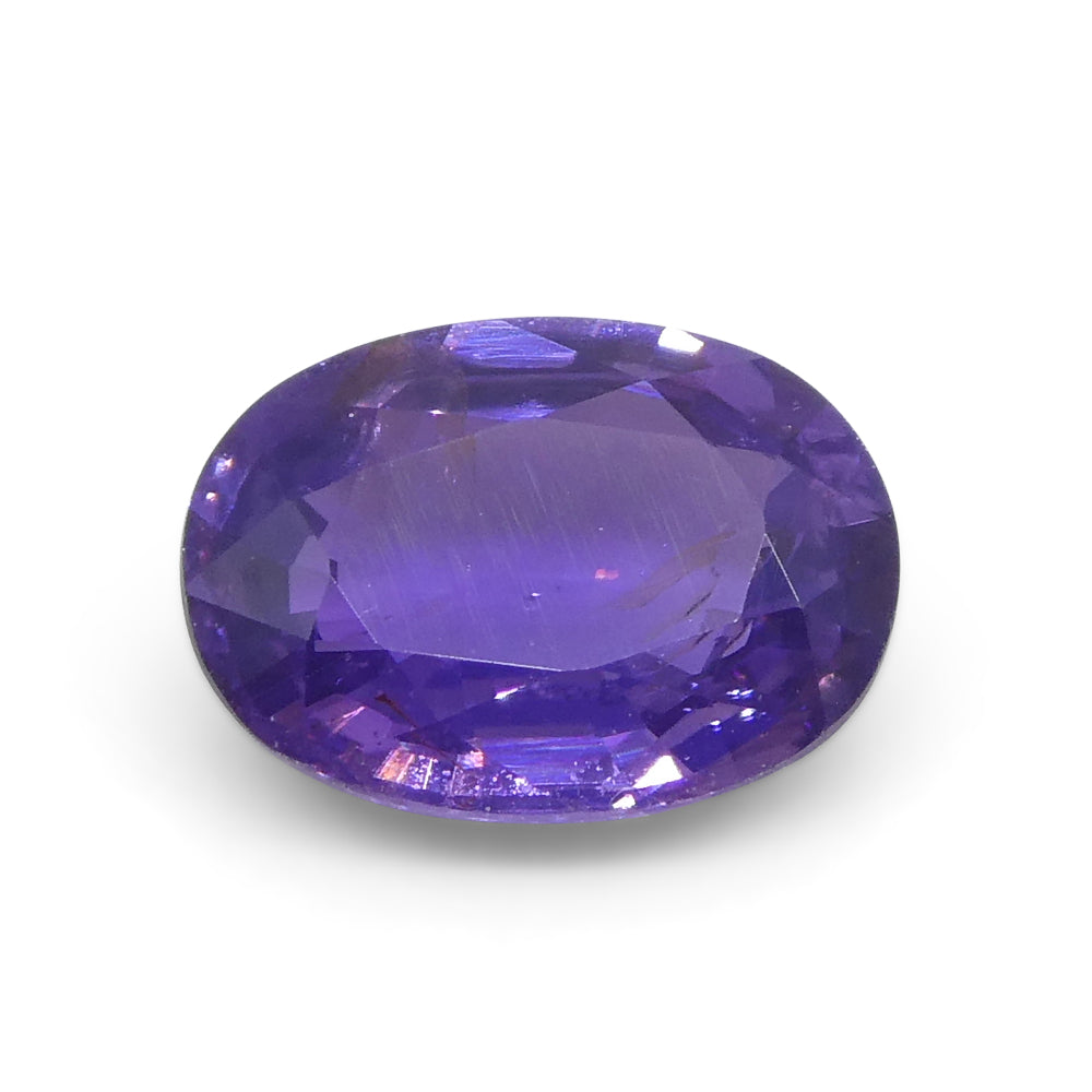 0.92ct Oval Purple Sapphire from Madagascar Unheated - Skyjems Wholesale Gemstones