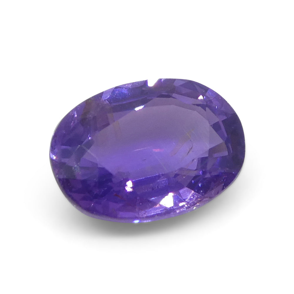 0.92ct Oval Purple Sapphire from Madagascar Unheated - Skyjems Wholesale Gemstones