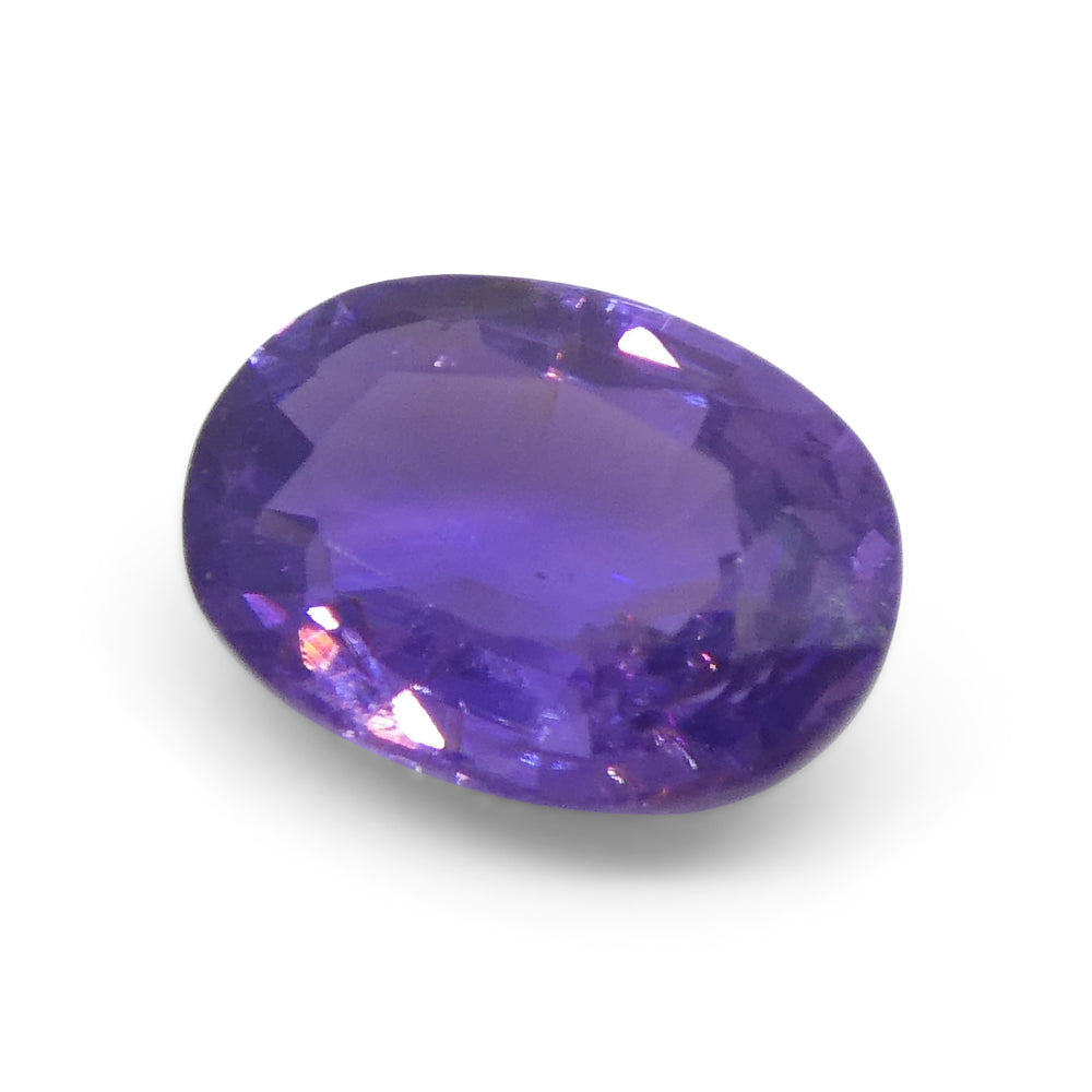 0.92ct Oval Purple Sapphire from Madagascar Unheated - Skyjems Wholesale Gemstones