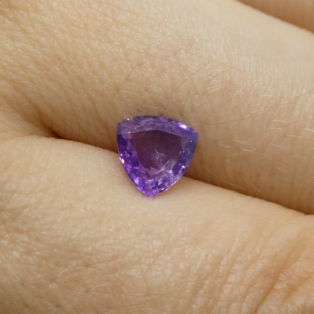 1.13ct Trillion Purple Sapphire from East Africa, Unheated - Skyjems Wholesale Gemstones