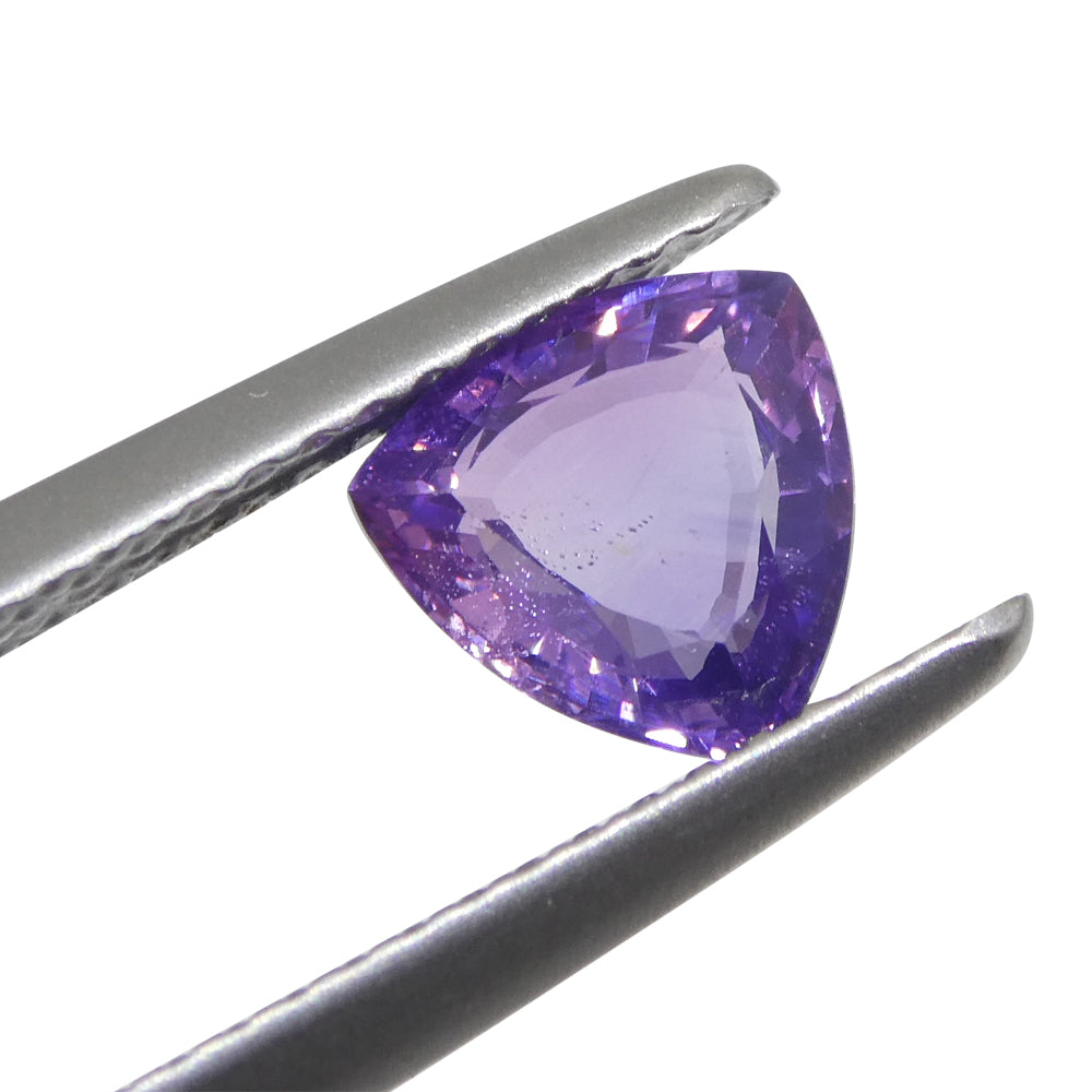 1.13ct Trillion Purple Sapphire from East Africa, Unheated - Skyjems Wholesale Gemstones