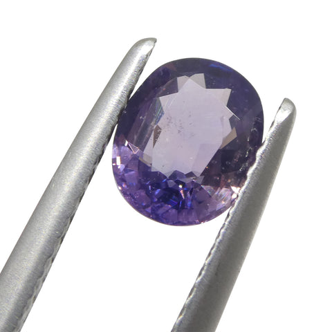 1.22ct Cushion Purple Sapphire from East Africa, Unheated
