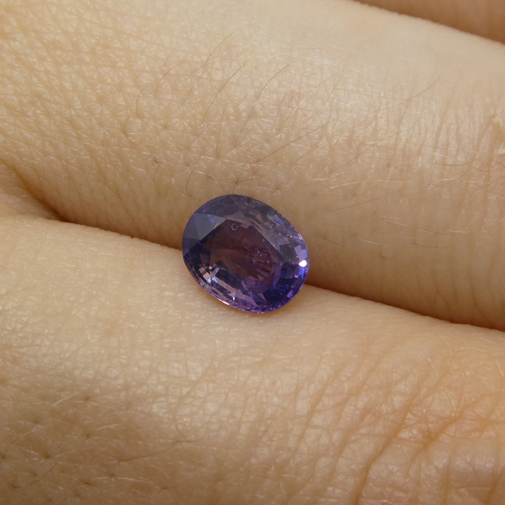 1.22ct Cushion Purple Sapphire from East Africa, Unheated - Skyjems Wholesale Gemstones