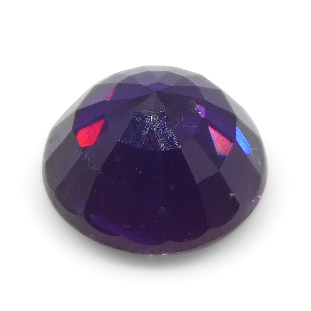 1.21ct Round Purple Sapphire from East Africa, Unheated - Skyjems Wholesale Gemstones