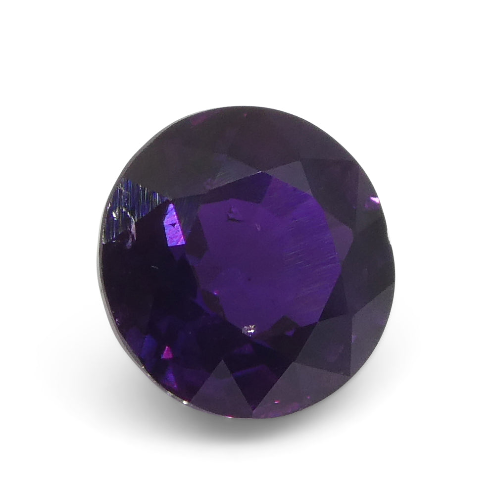 1.21ct Round Purple Sapphire from East Africa, Unheated - Skyjems Wholesale Gemstones