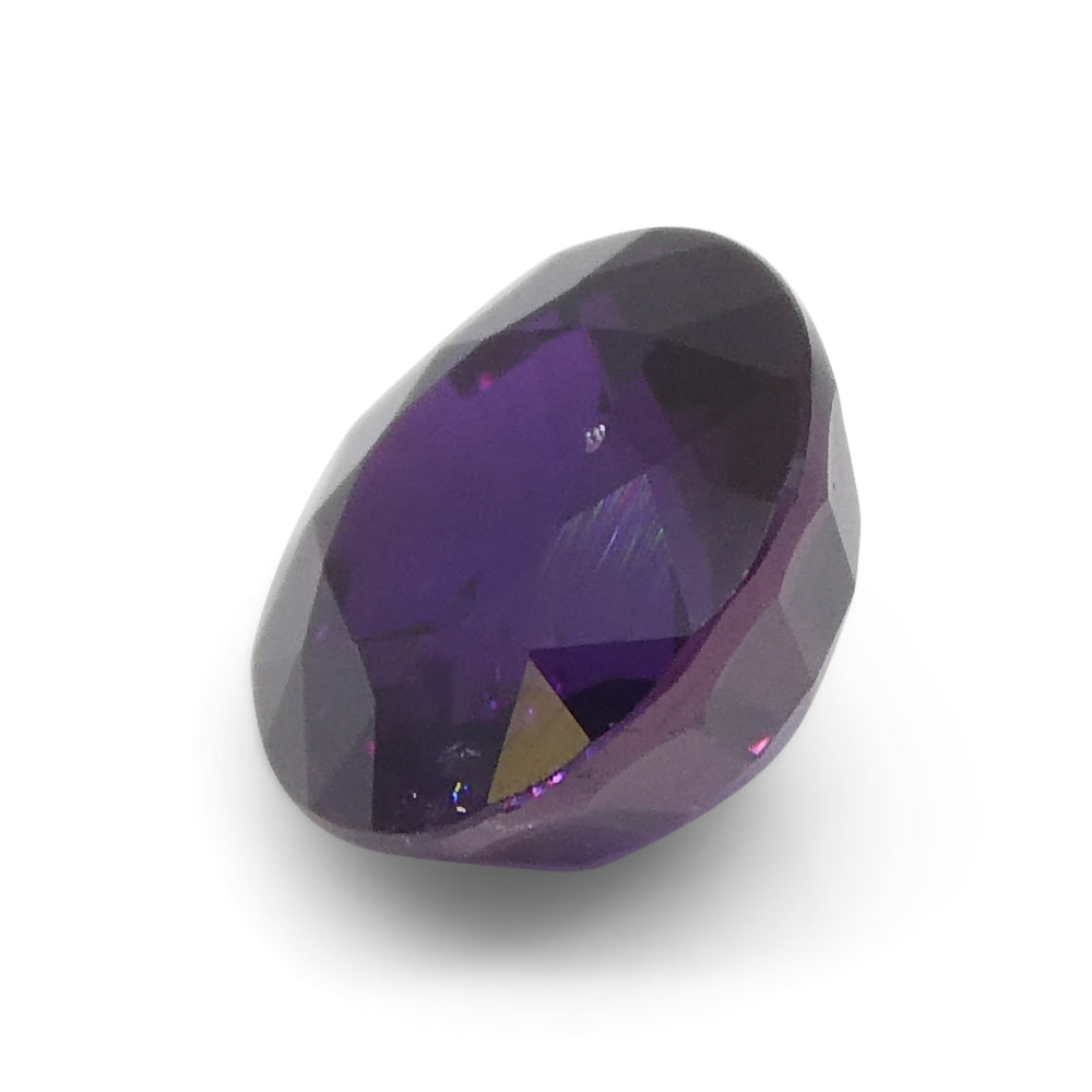 1.21ct Round Purple Sapphire from East Africa, Unheated - Skyjems Wholesale Gemstones